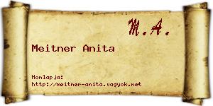 Meitner Anita névjegykártya